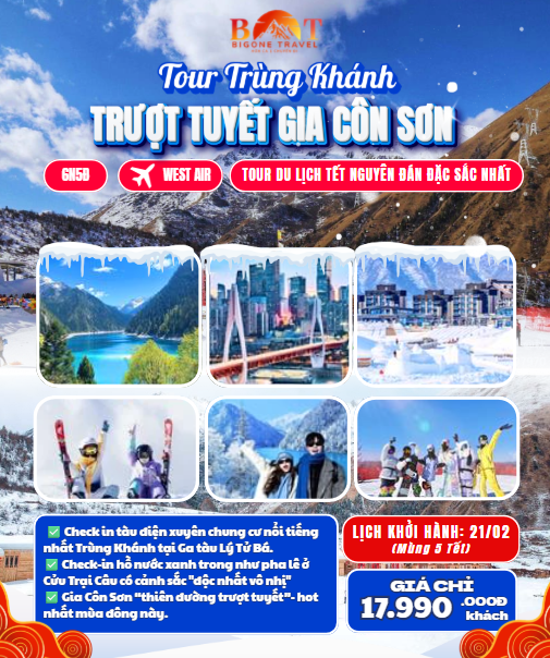 Tour Trùng Khánh Trượt Tuyết Gia Côn Sơn