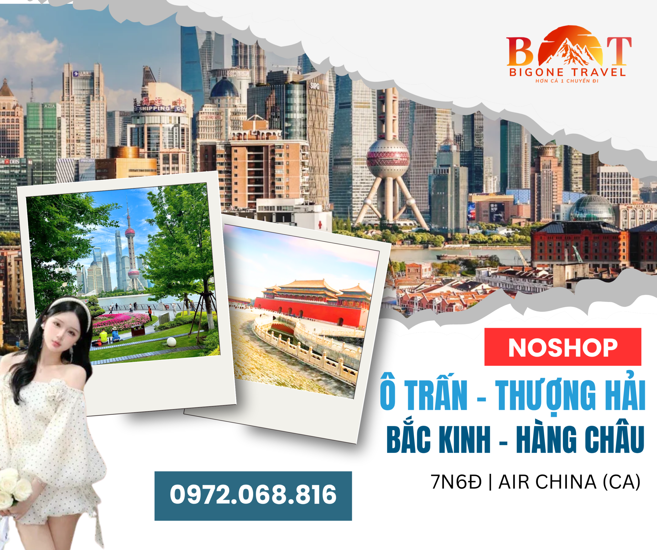 THƯỢNG HẢI – Ô TRẤN – HÀNG CHÂU – BẮC KINH 7N6Đ (NOSHOP)