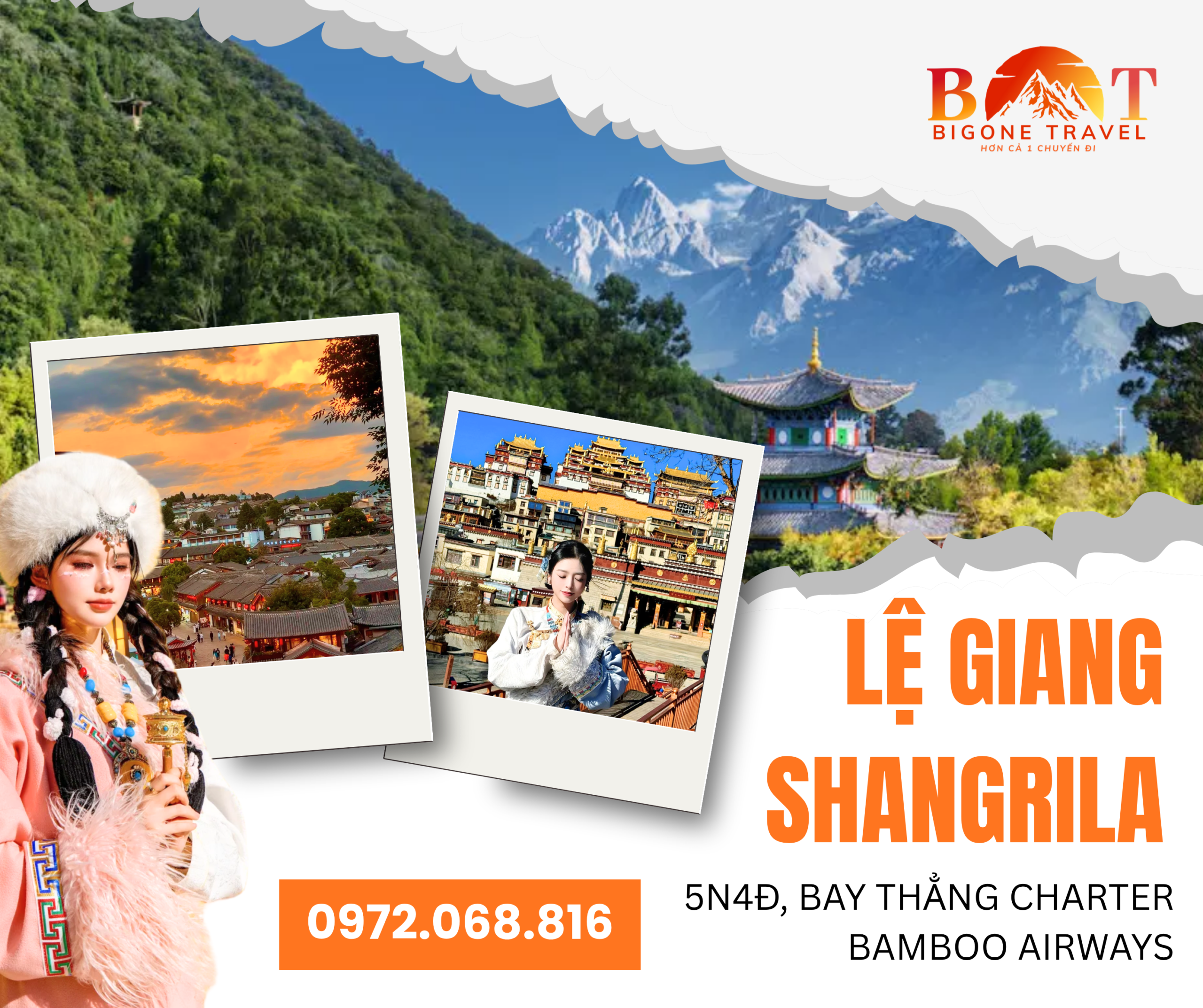 ✈️ HÀ NỘI – LỆ GIANG – SHANGRILA 5 NGÀY 4 ĐÊM