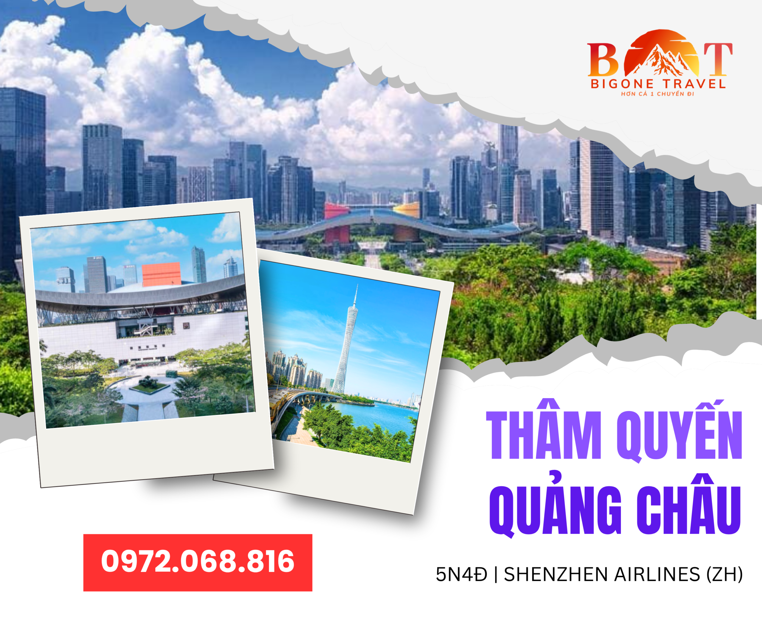 HÀ NỘI – THÂM QUYẾN – CHU HẢI – QUẢNG CHÂU 5 NGÀY 4 ĐÊM