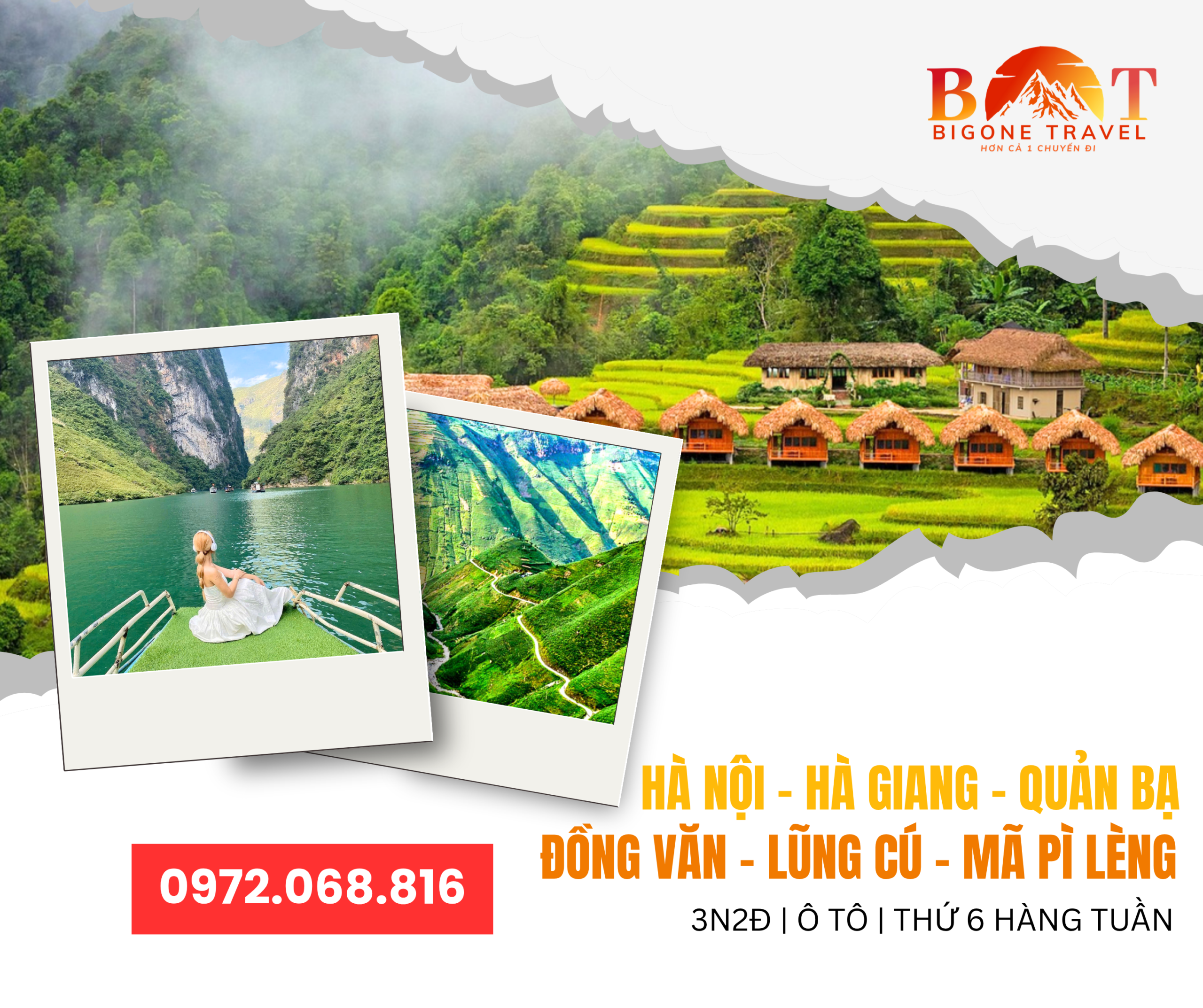 HÀ NỘI - HÀ GIANG - QUẢN BẠ - ĐỒNG VĂN - LŨNG CÚ - MÃ PÌ LÈNG 3N2Đ