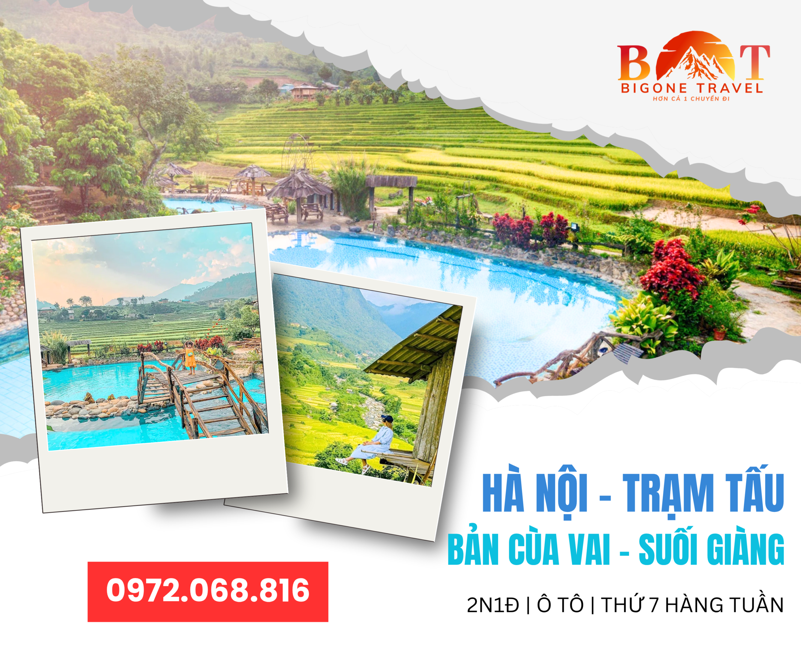 HÀ NỘI - TRẠM TẤU - BẢN CÙ VAI - SUỐI GIÀNG 2N1Đ