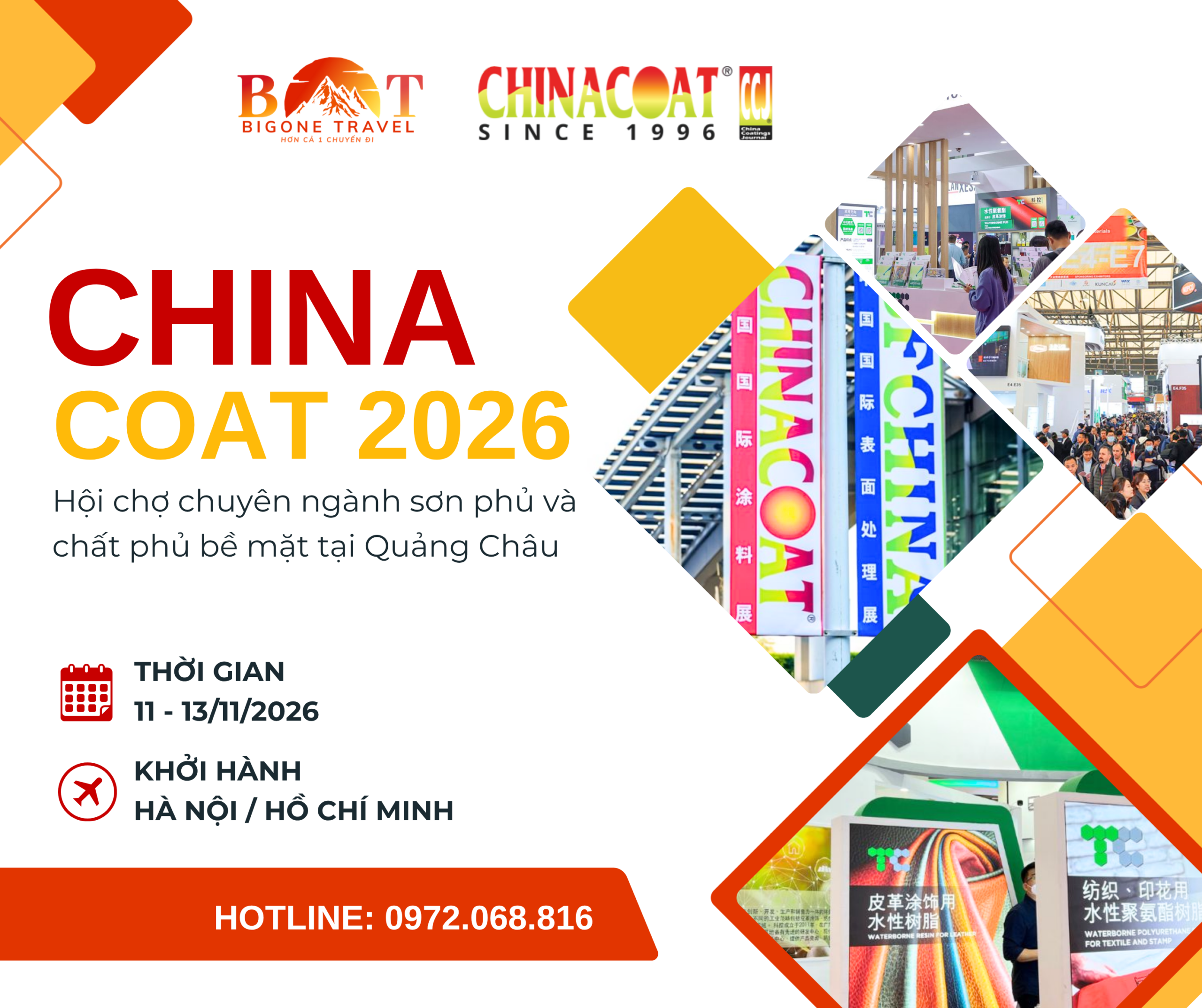 CHINACOAT 2026 QUẢNG CHÂU – HỘI CHỢ QUỐC TẾ NGÀNH SƠN PHỦ, MỰC IN & CHẤT KẾT DÍNH LỚN